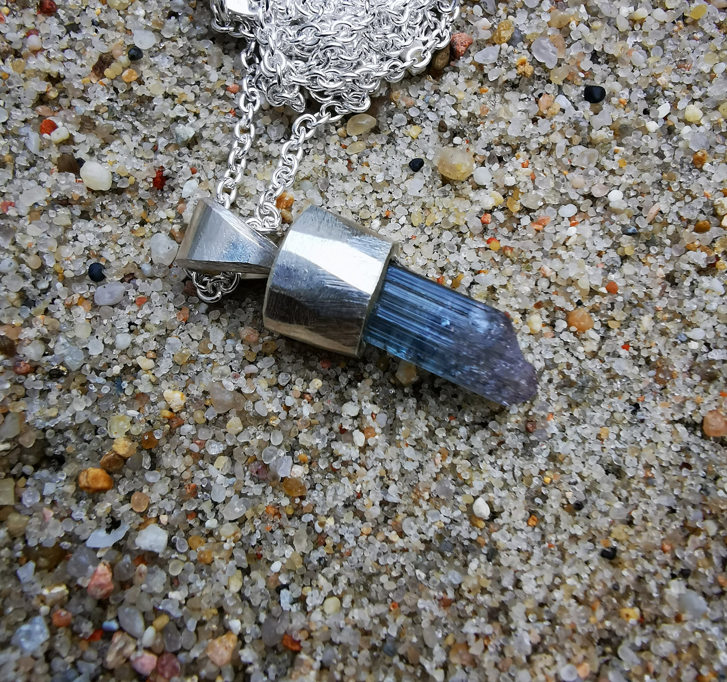 Pink Blue Tourmaline Pendant
