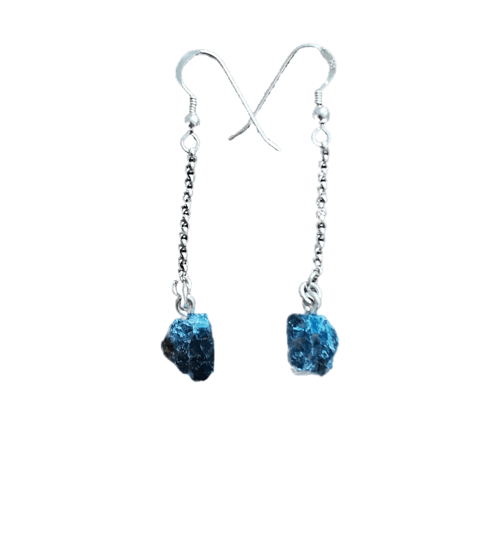 Blue online apatite earrings