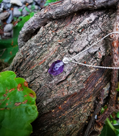 Raw Amethyst Necklace