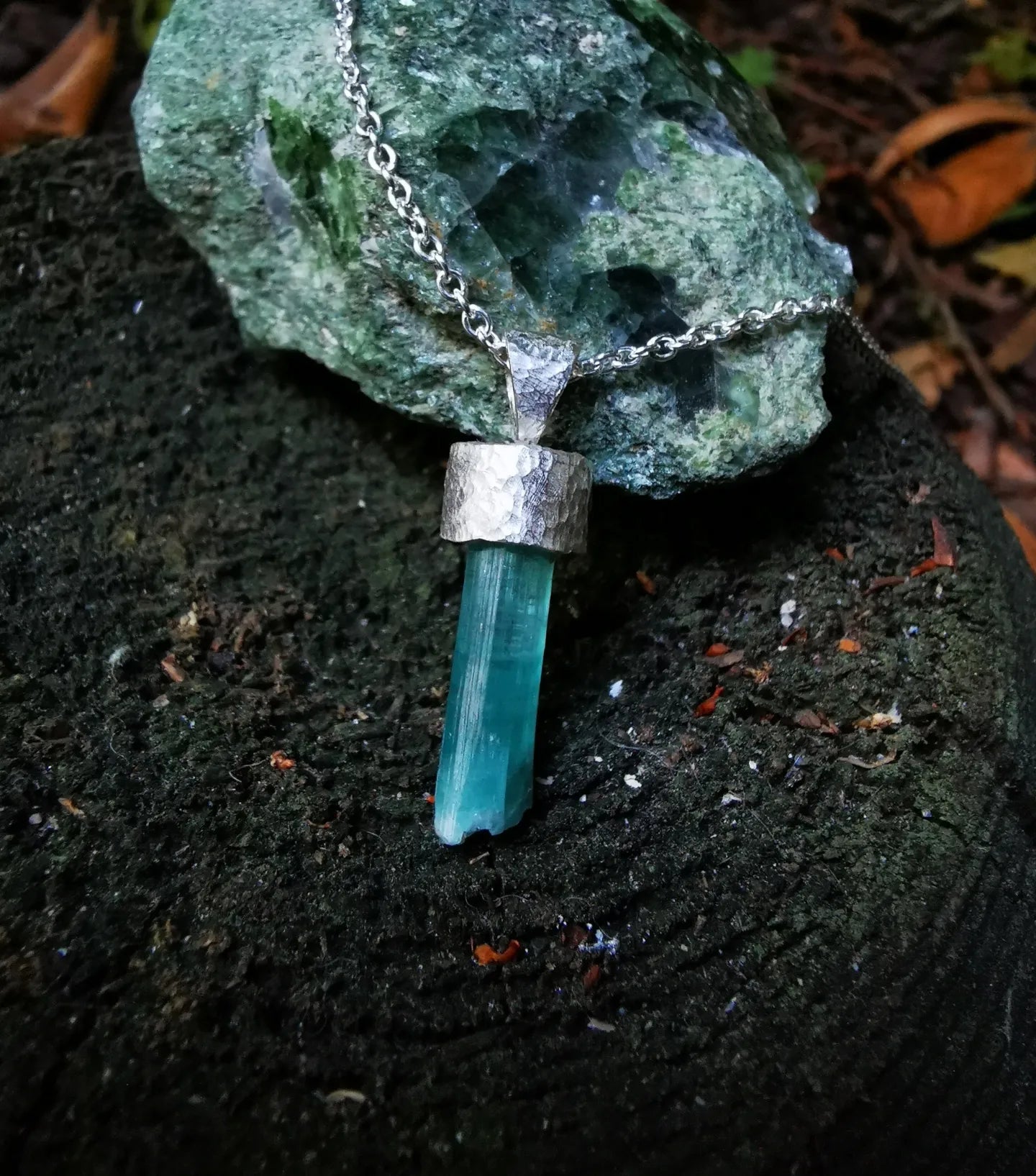 Turquoise Tourmaline Pendant