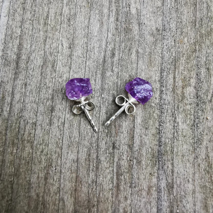 Amethyst Stud Earrings