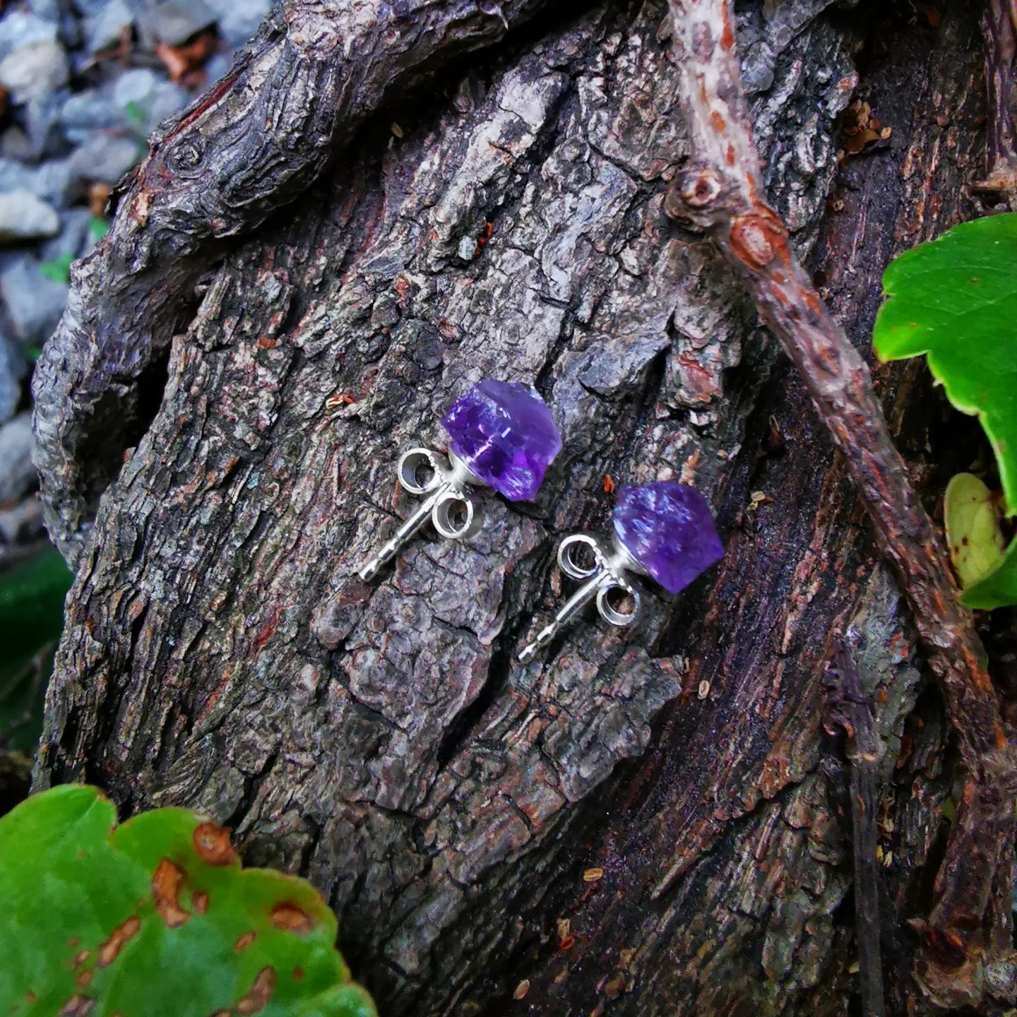 Amethyst Stud Earrings