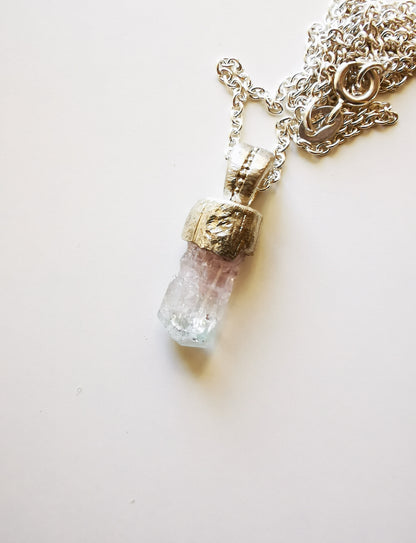 Pink Blue Tourmaline Pendant