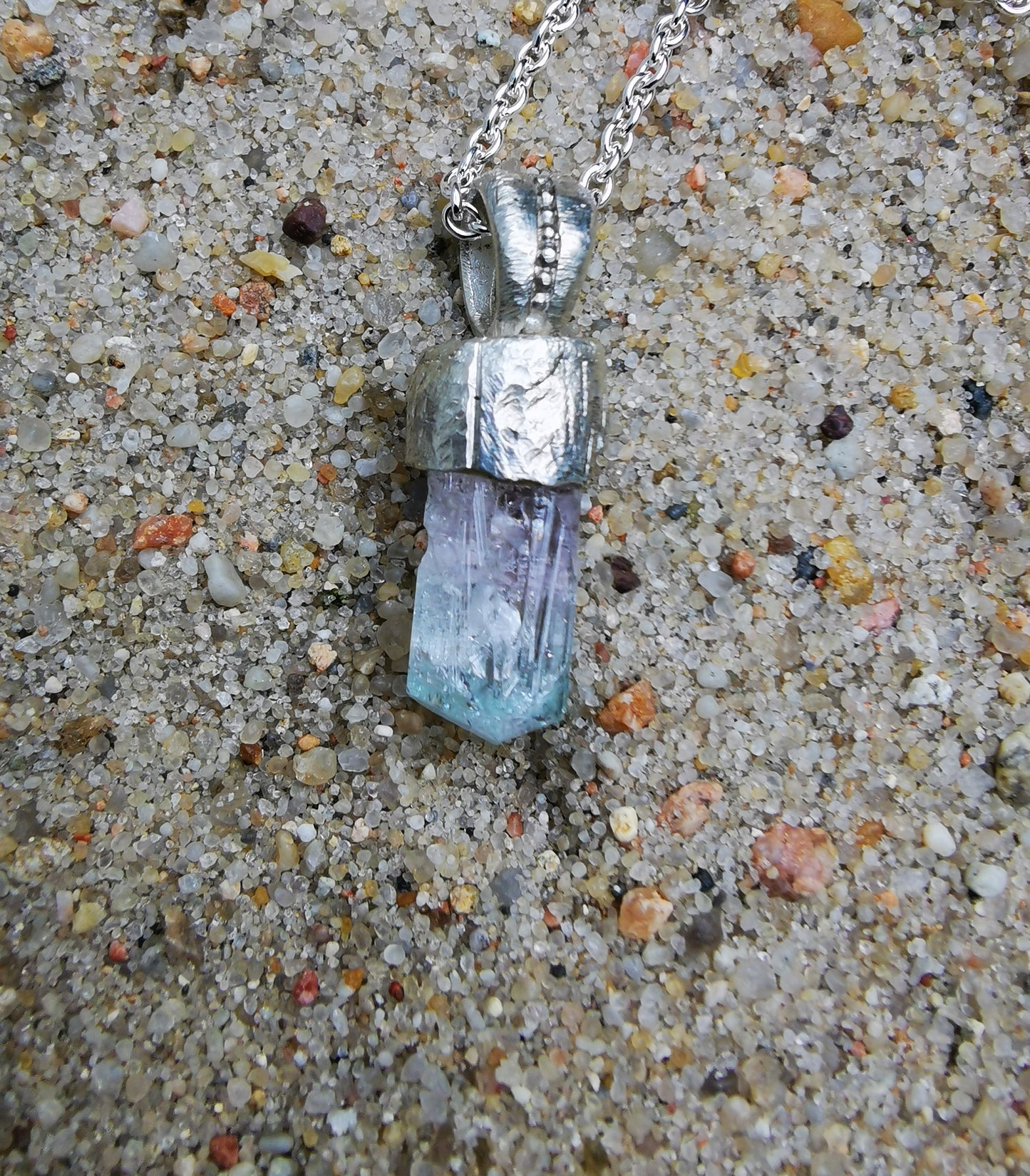 Pink Blue Tourmaline Pendant