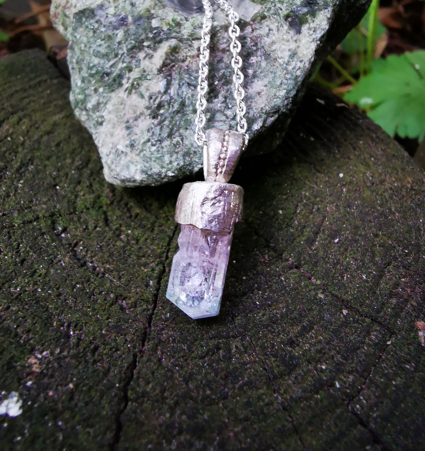 Pink Blue Tourmaline Pendant