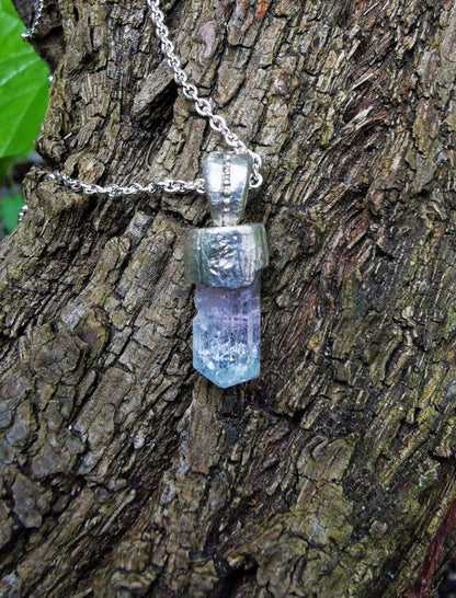 Pink Blue Tourmaline Pendant