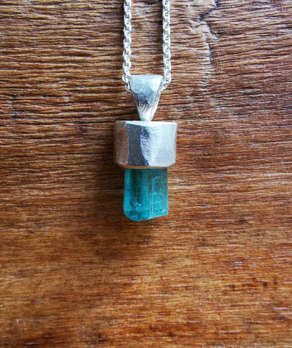 Blue Tourmaline Pendant