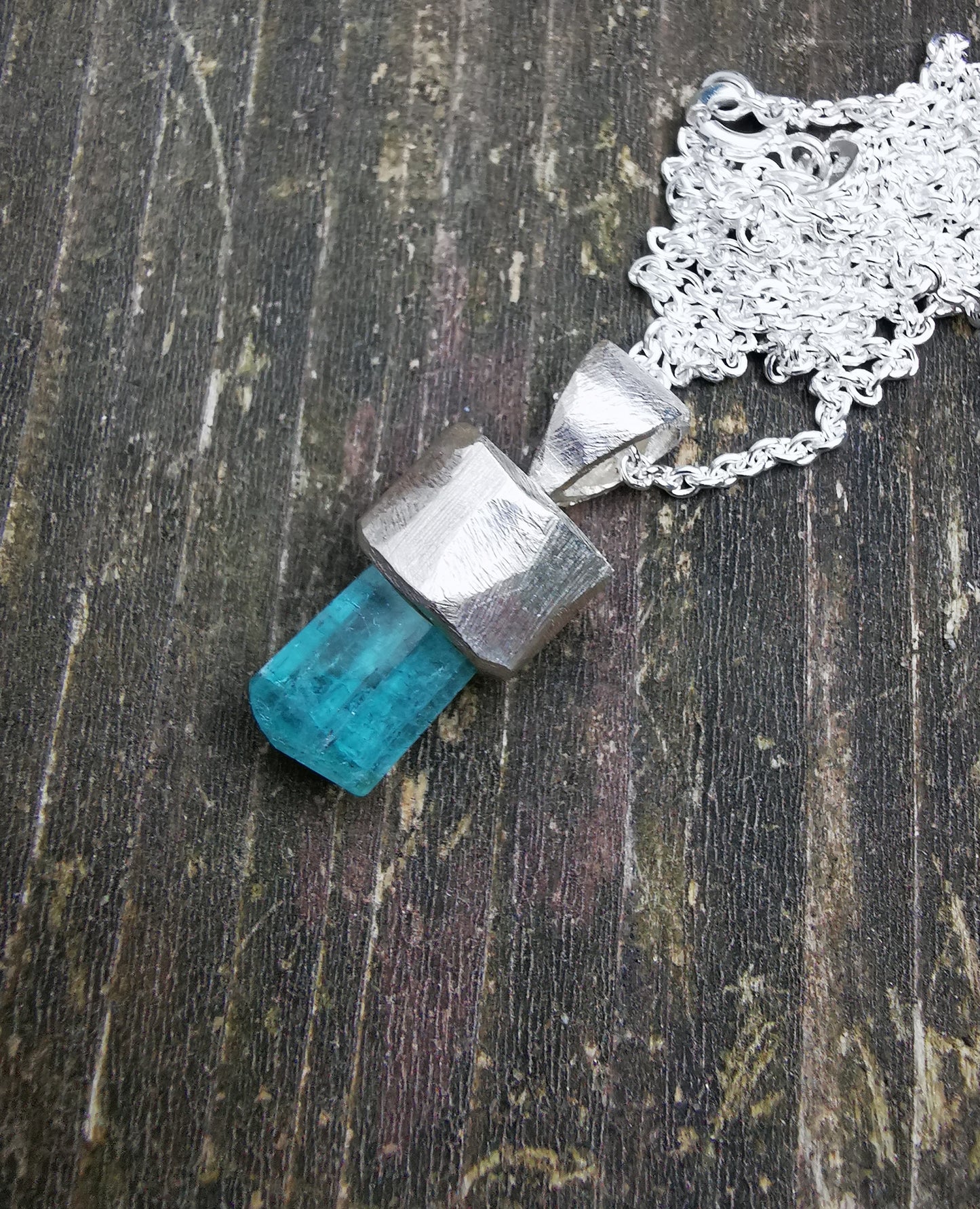 Blue Tourmaline Pendant