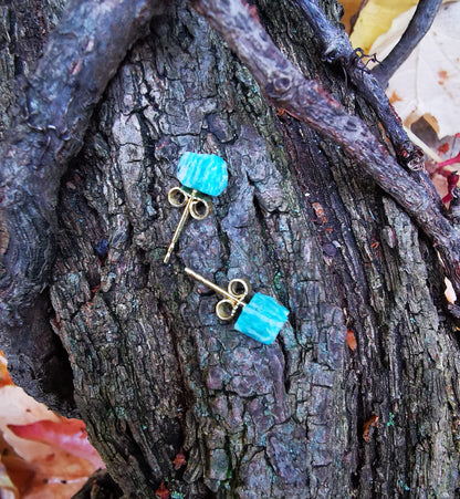 Amazonite Stud Earrings