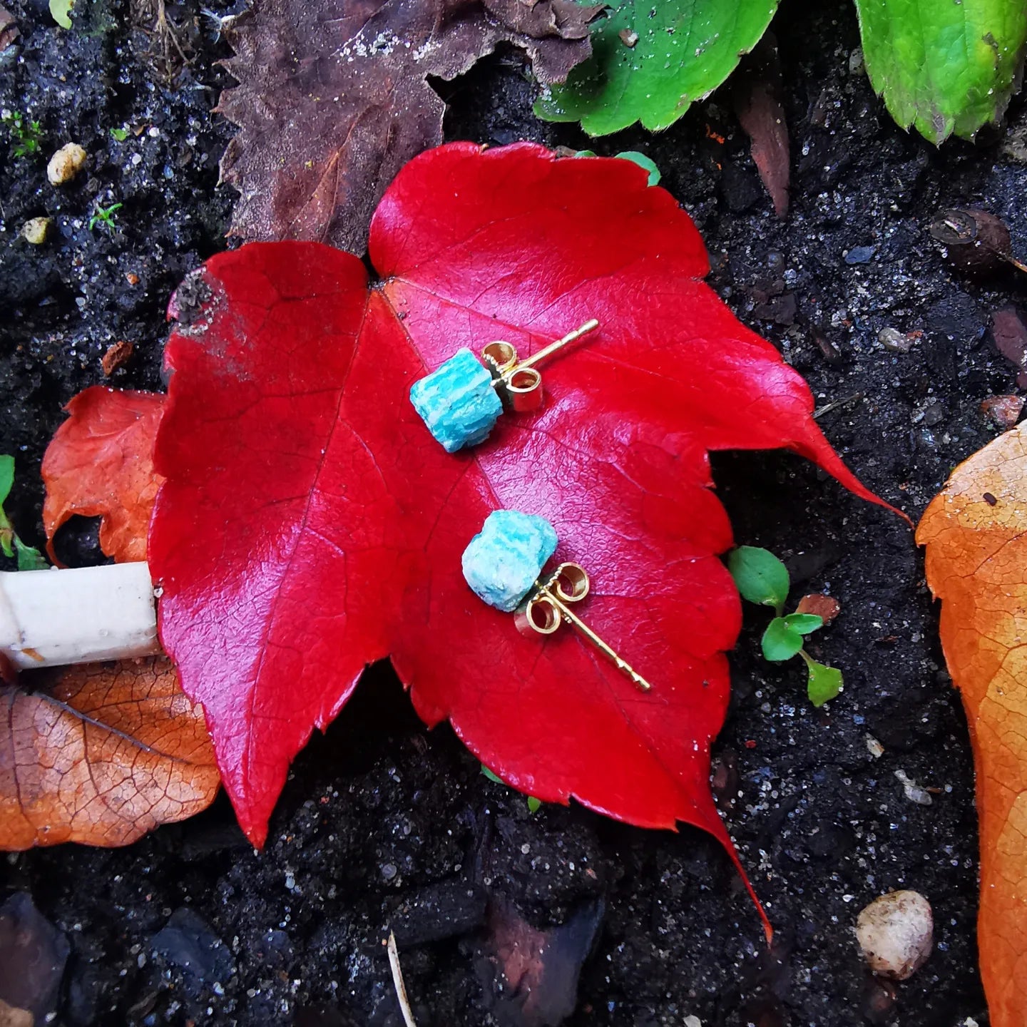 Amazonite Stud Earrings