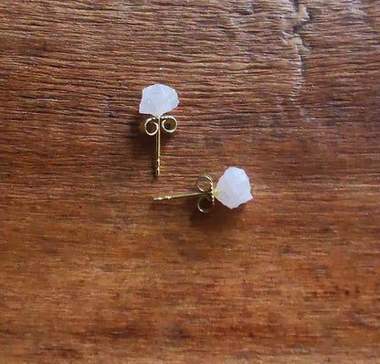 Rose Quartz Stud Earrings