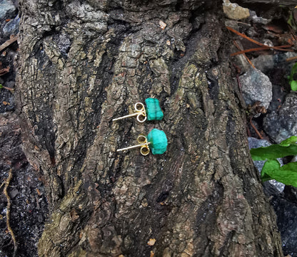 Malachite Stud Earrings