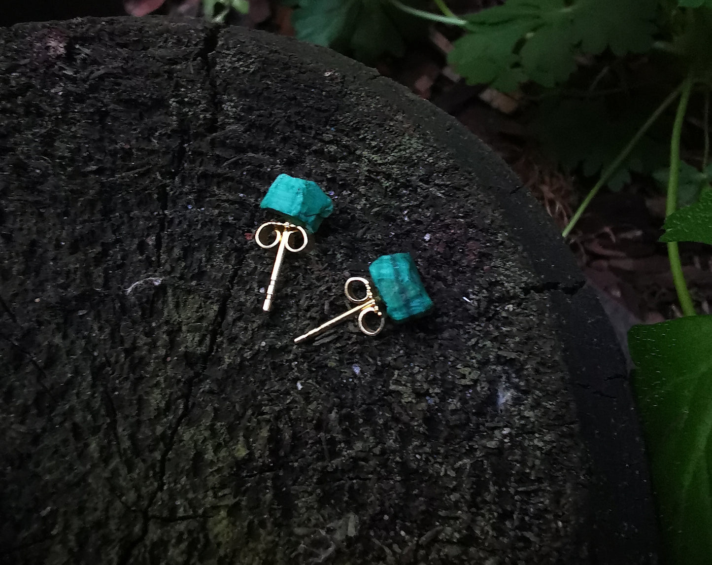 Malachite Stud Earrings