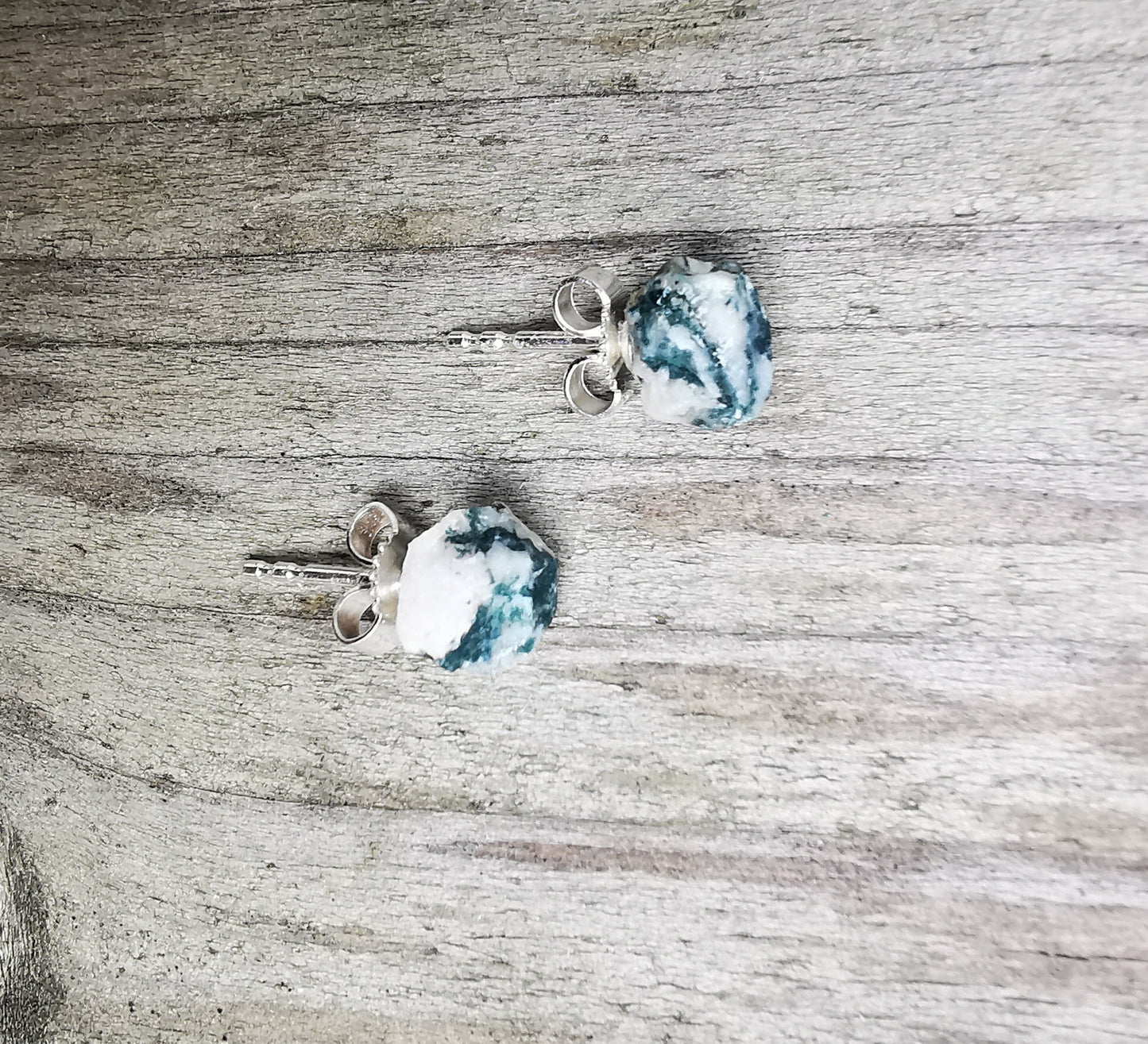 Tree Agate Stud Earrings