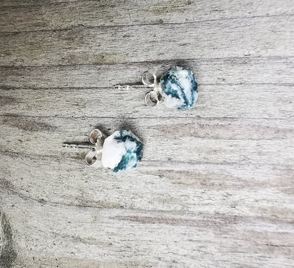 Tree Agate Stud Earrings