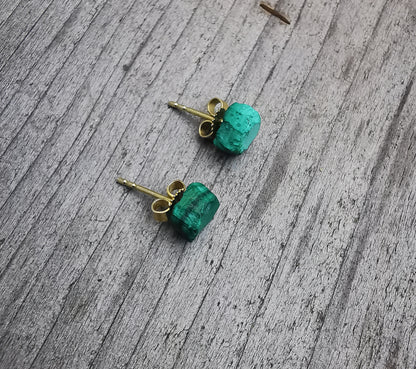 Malachite Stud Earrings