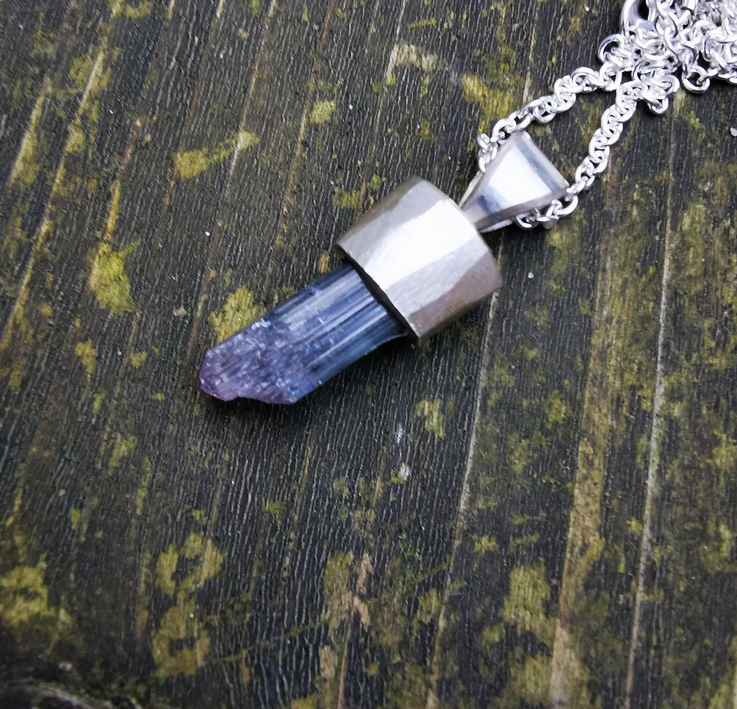 Pink Blue Tourmaline Pendant