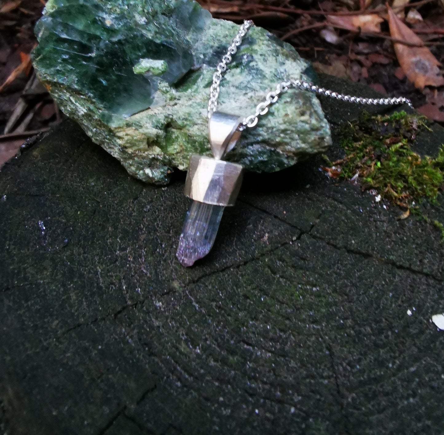 Pink Blue Tourmaline Pendant