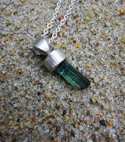 Green Purple Tourmaline Pendant