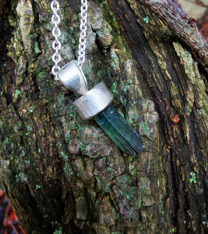 Green Purple Tourmaline Pendant