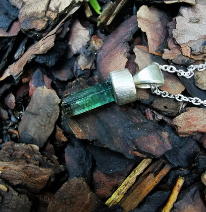 Green Purple Tourmaline Pendant