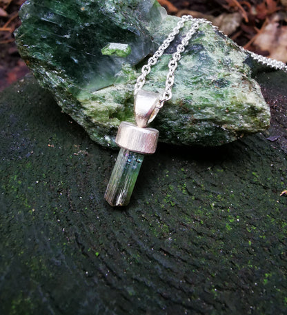 Green Purple Tourmaline Pendant