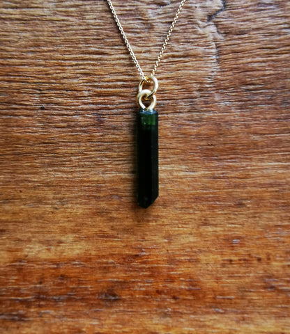 Dark Green Tourmaline Necklace