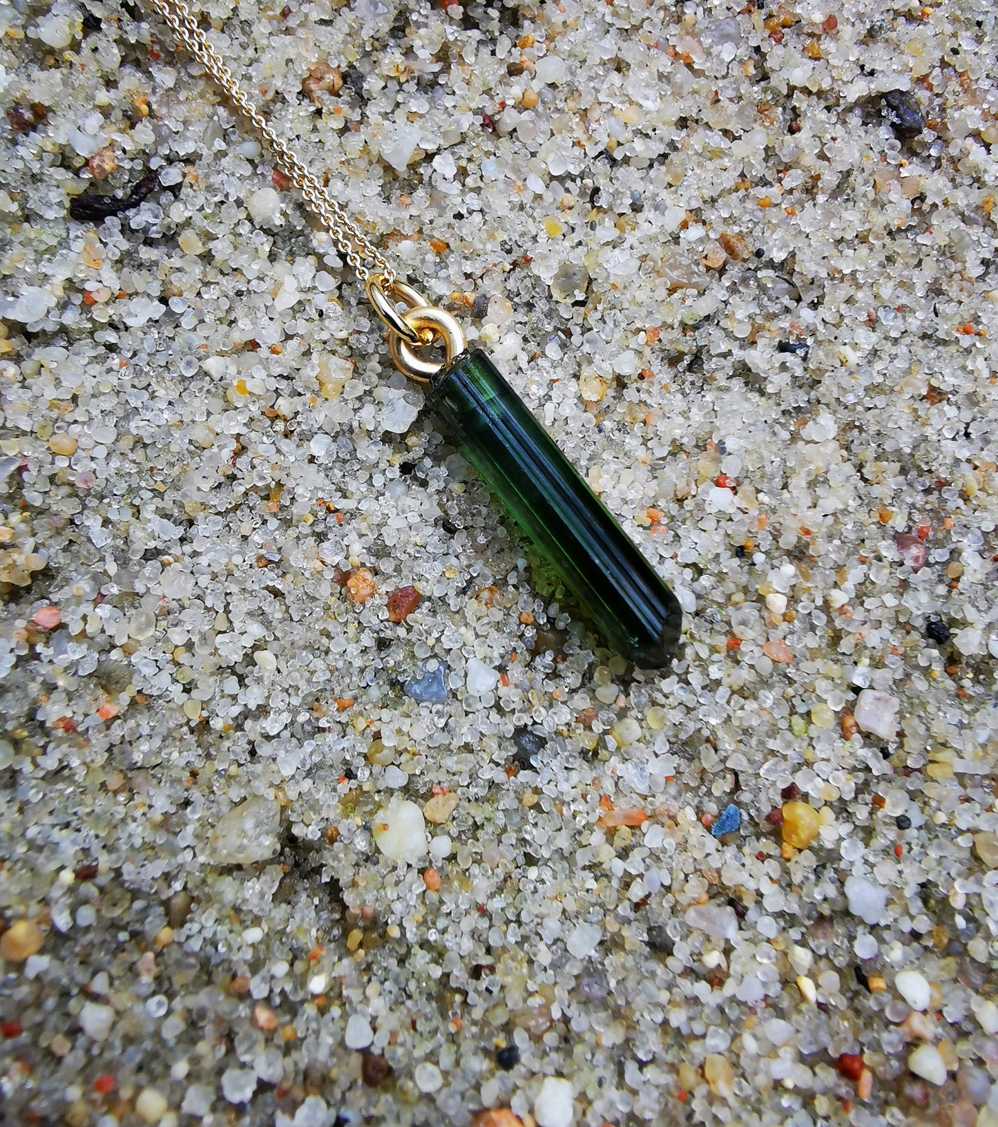 Dark Green Tourmaline Necklace