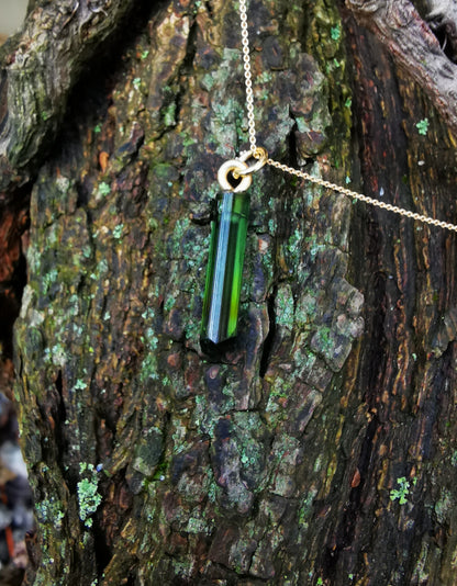 Dark Green Tourmaline Necklace