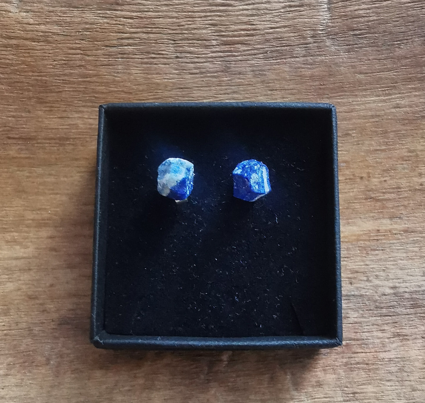 Lapis Lazuli Stone Stud Earrings