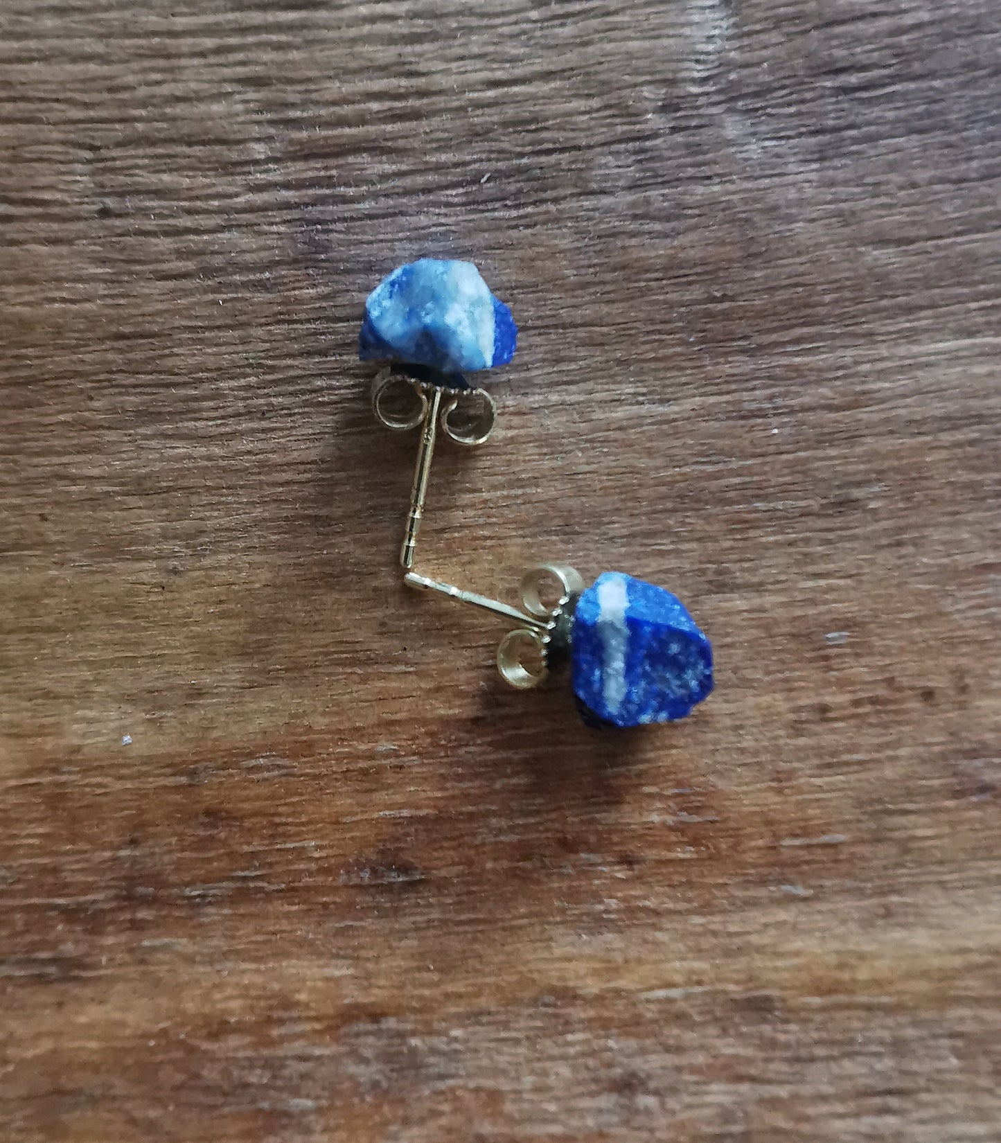 Lapis Lazuli Stone Stud Earrings