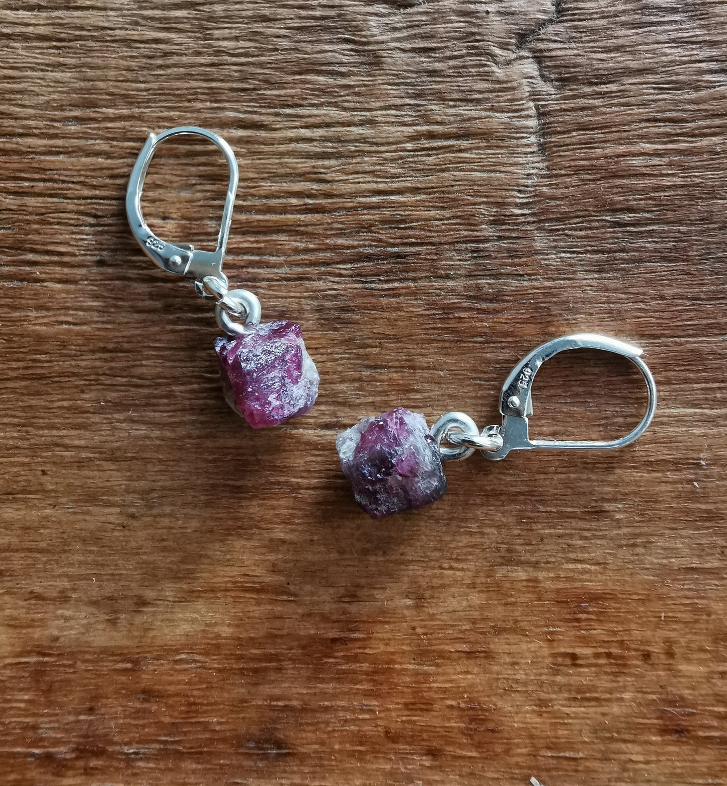 Raw Ruby Earrings