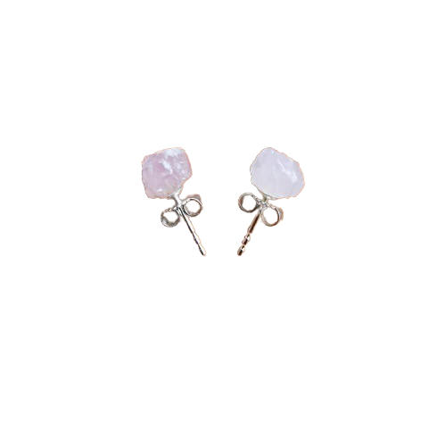 Rose Quartz Stud Earrings