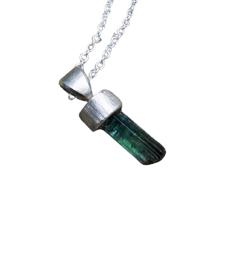 Green Purple Tourmaline Pendant