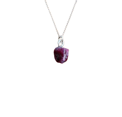 Raw ruby clearance necklace