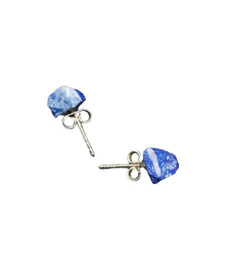 Lapis Lazuli Stone Stud Earrings