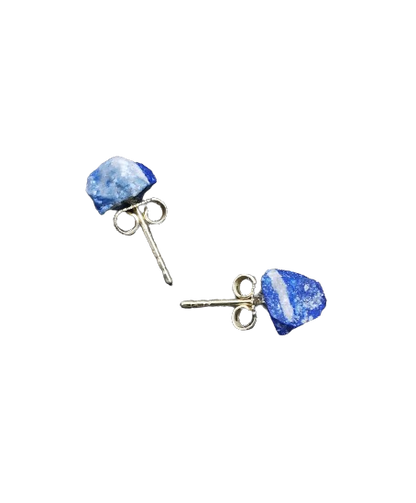 Lapis Lazuli Stone Stud Earrings